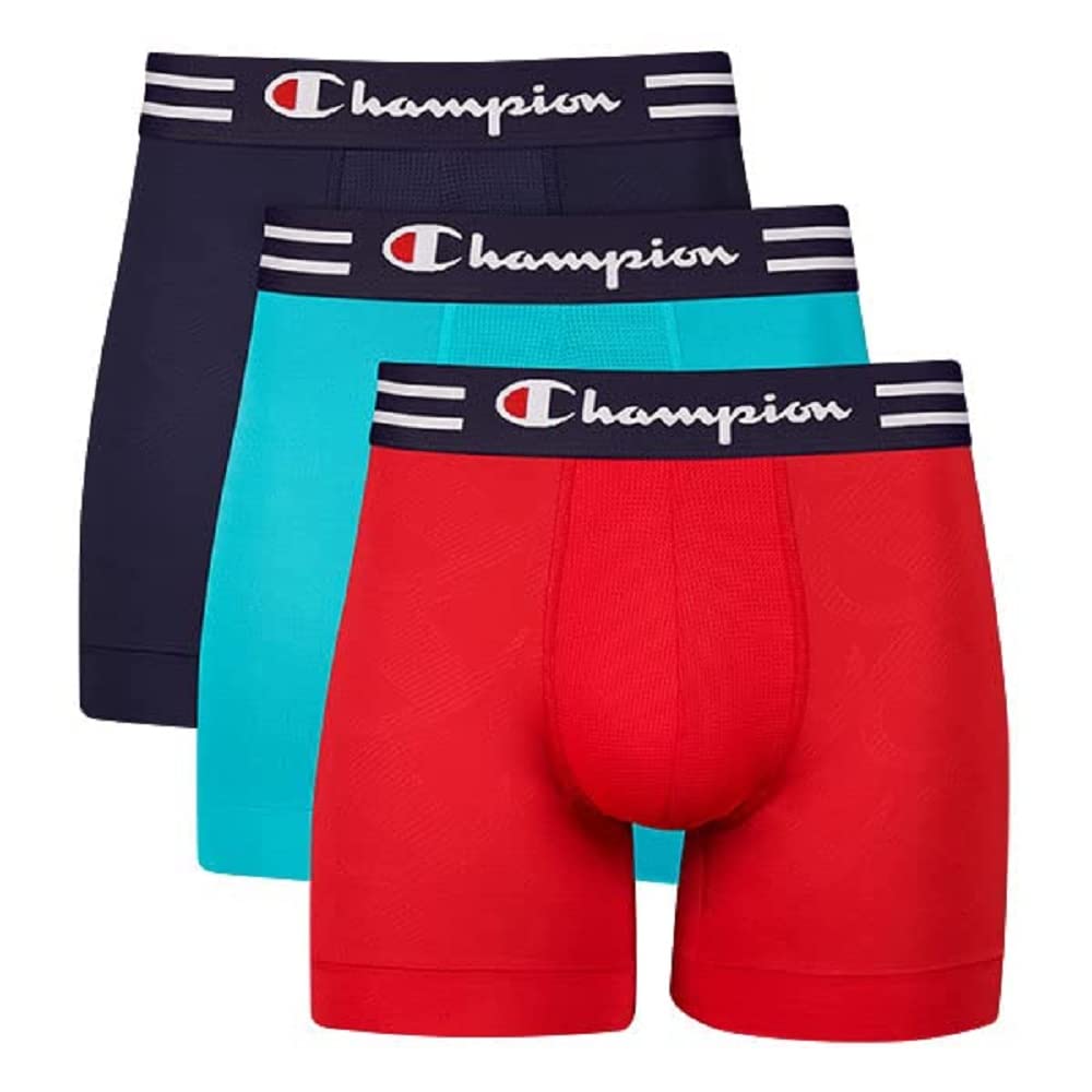 Champion Men's Performance Stretch Boxer Briefs - 3 Pack (S-XXL)