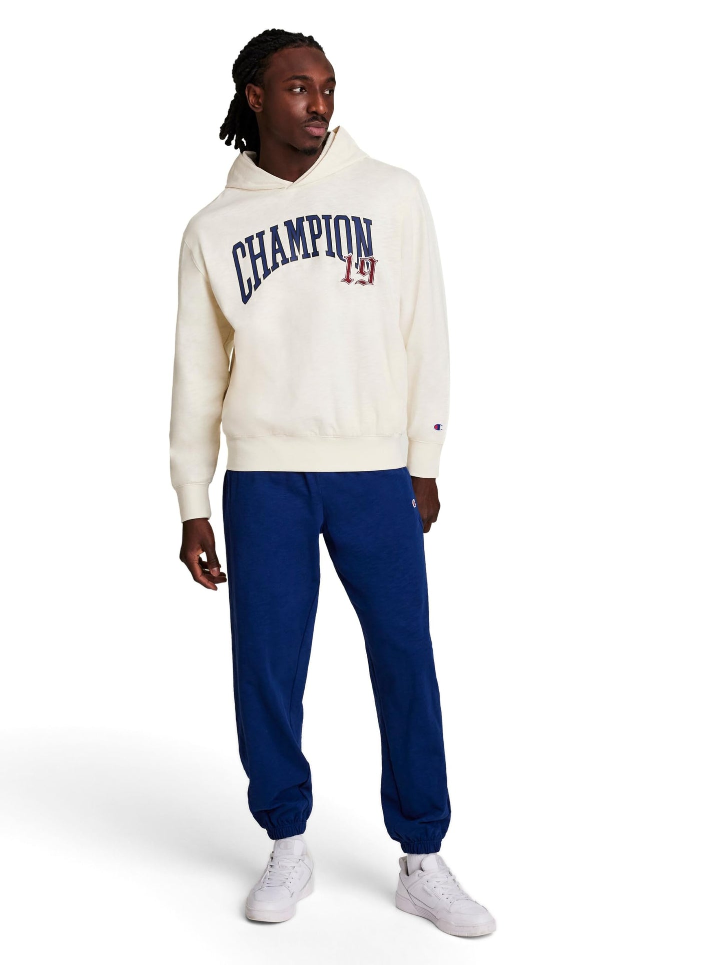 Champion Men's Modern Retro 100% Washed Cotton Pullover Hoodie, Standard Fit