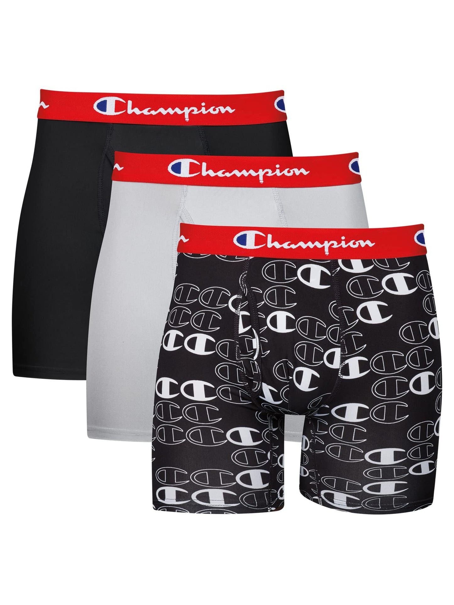 Champion Men's Everyday Active Lightweight Stretch Variety Boxer Briefs - 3 Pack