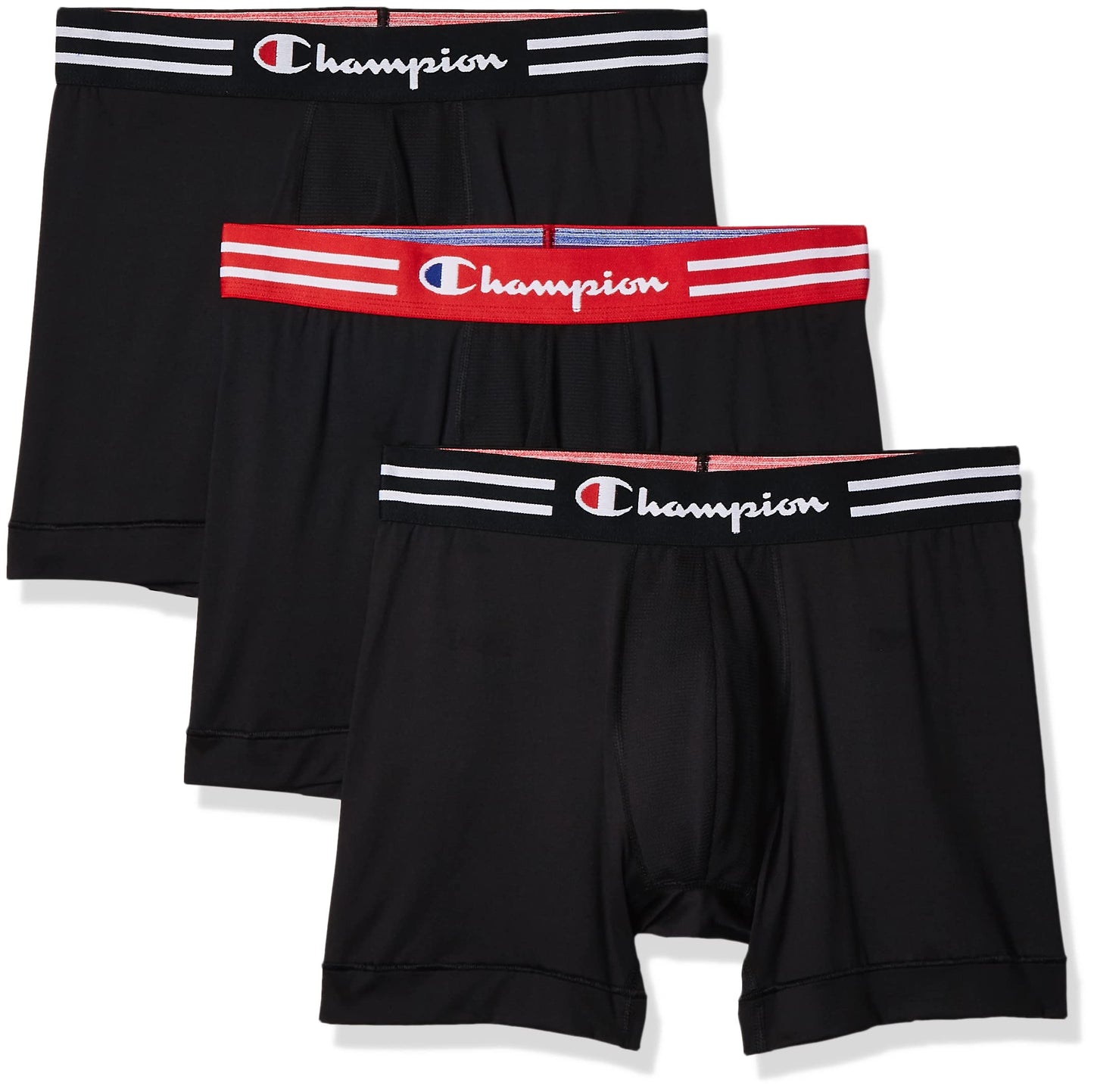 Champion Men's Performance Stretch Boxer Briefs - 3 Pack (S-XXL)