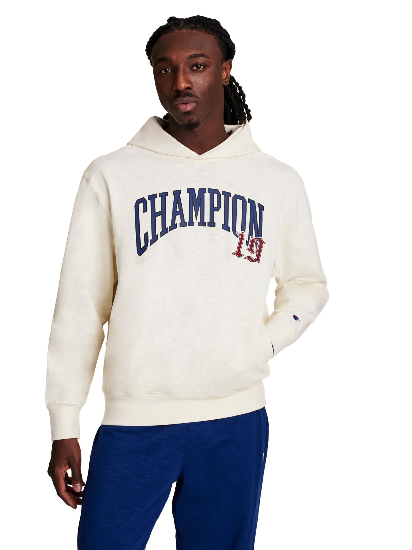 Champion Men's Modern Retro 100% Washed Cotton Pullover Hoodie, Standard Fit