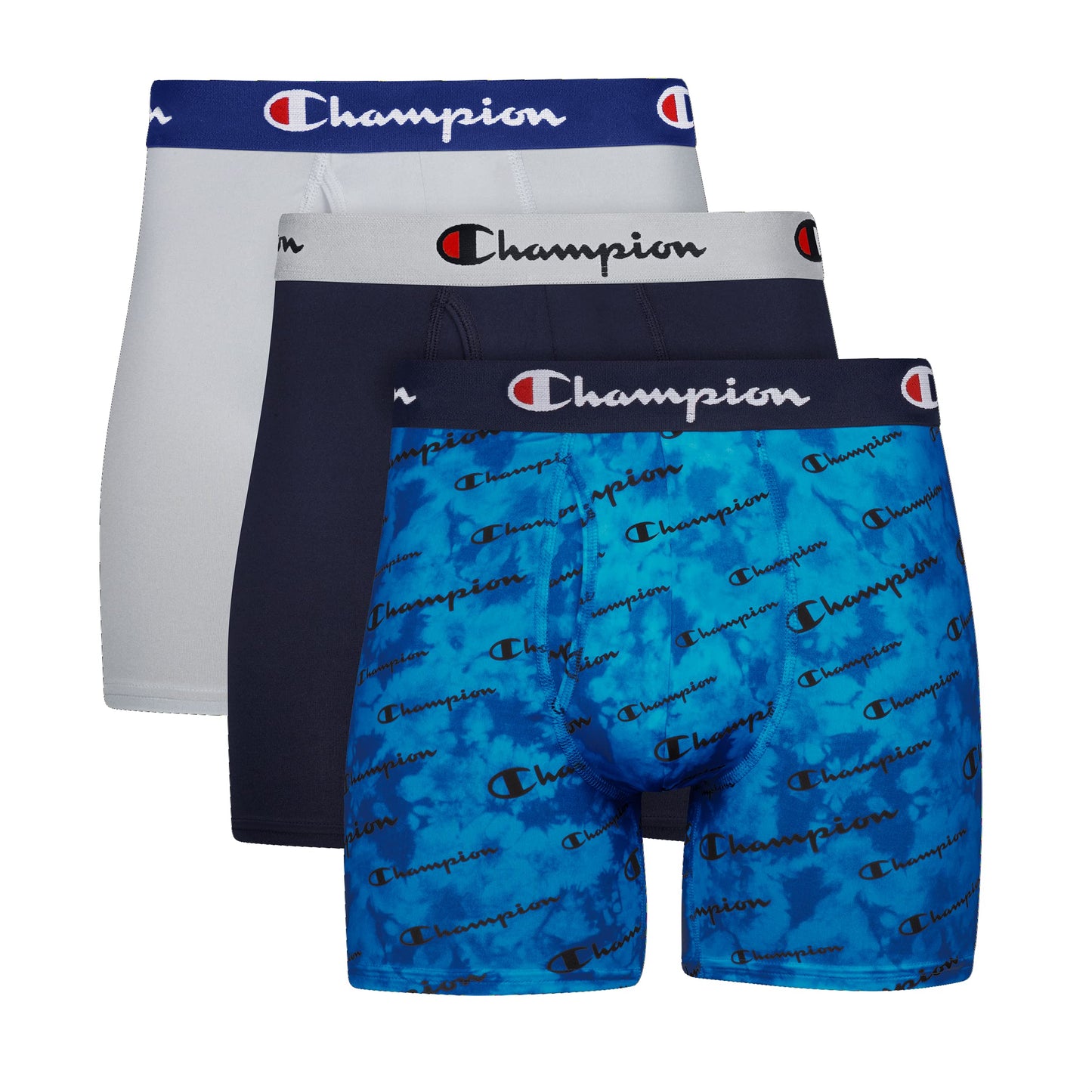 Champion Men's Everyday Active Lightweight Stretch Variety Boxer Briefs - 3 Pack