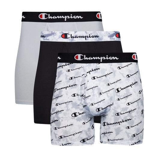 Champion Men's Everyday Active Lightweight Stretch Variety Boxer Briefs - 3 Pack