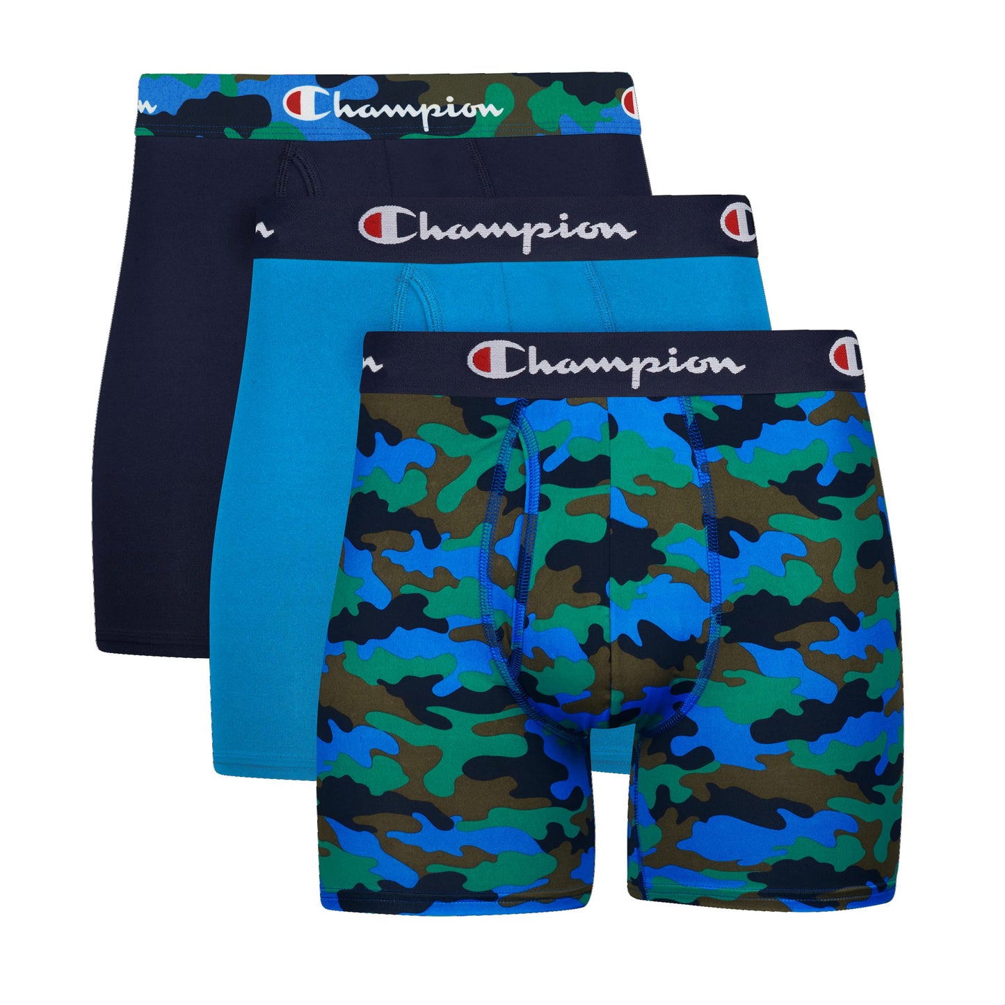 Champion Men's Everyday Active Lightweight Stretch Variety Boxer Briefs - 3 Pack