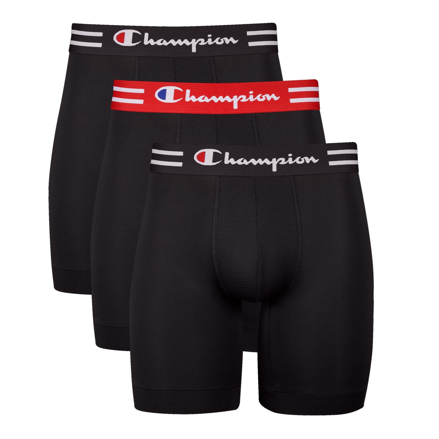 Champion Men's Performance Stretch Boxer Briefs - 3 Pack (S-XXL)