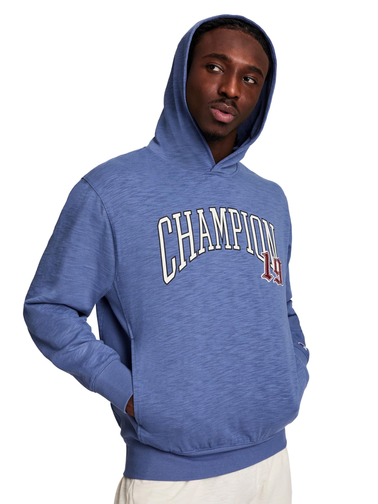 Champion Men's Modern Retro 100% Washed Cotton Pullover Hoodie, Standard Fit