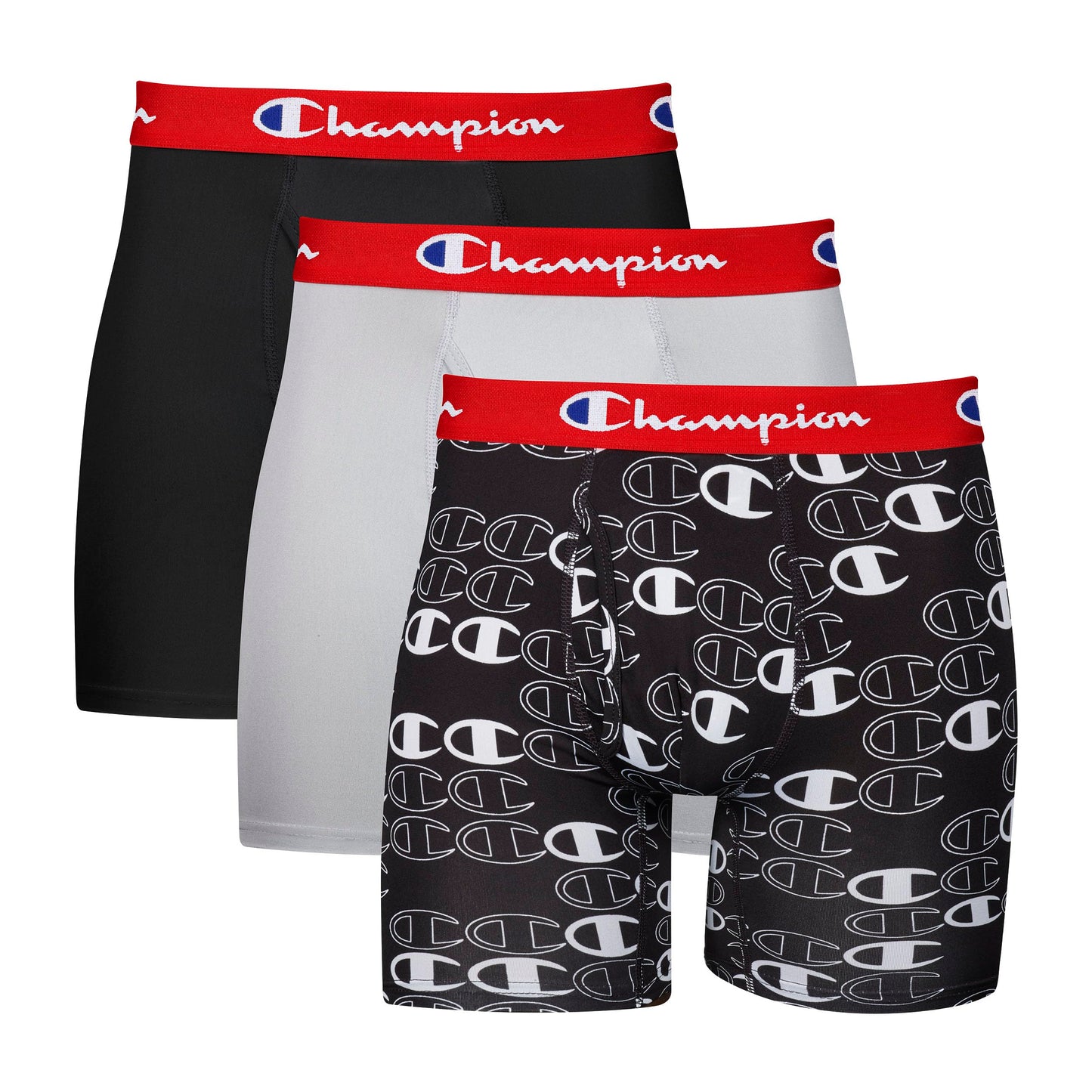 Champion Men's Everyday Active Lightweight Stretch Variety Boxer Briefs - 3 Pack